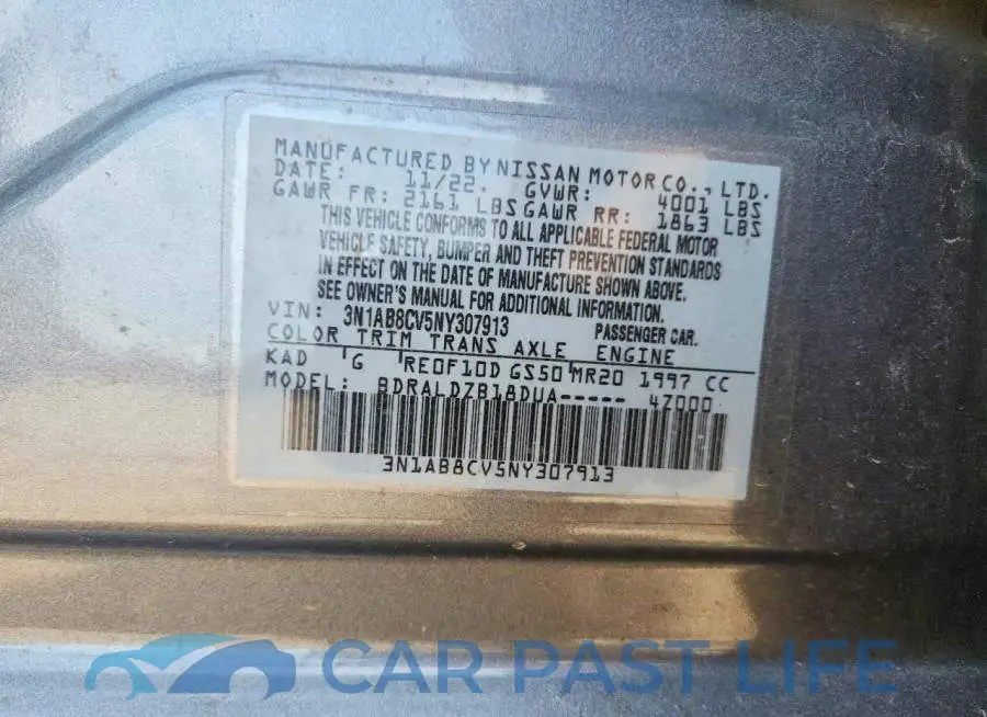 3N1AB8CV5NY307913# 12
