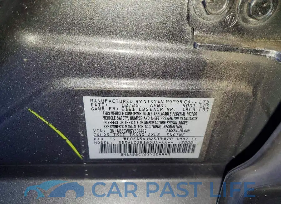 3N1AB8CV8SY304449# 12