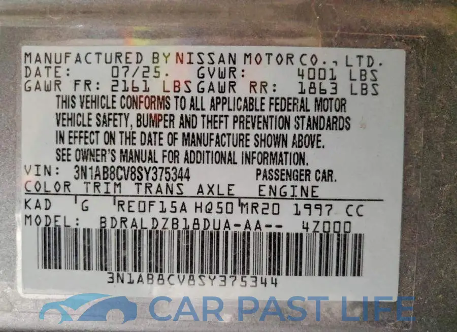 3N1AB8CV8SY375344# 12