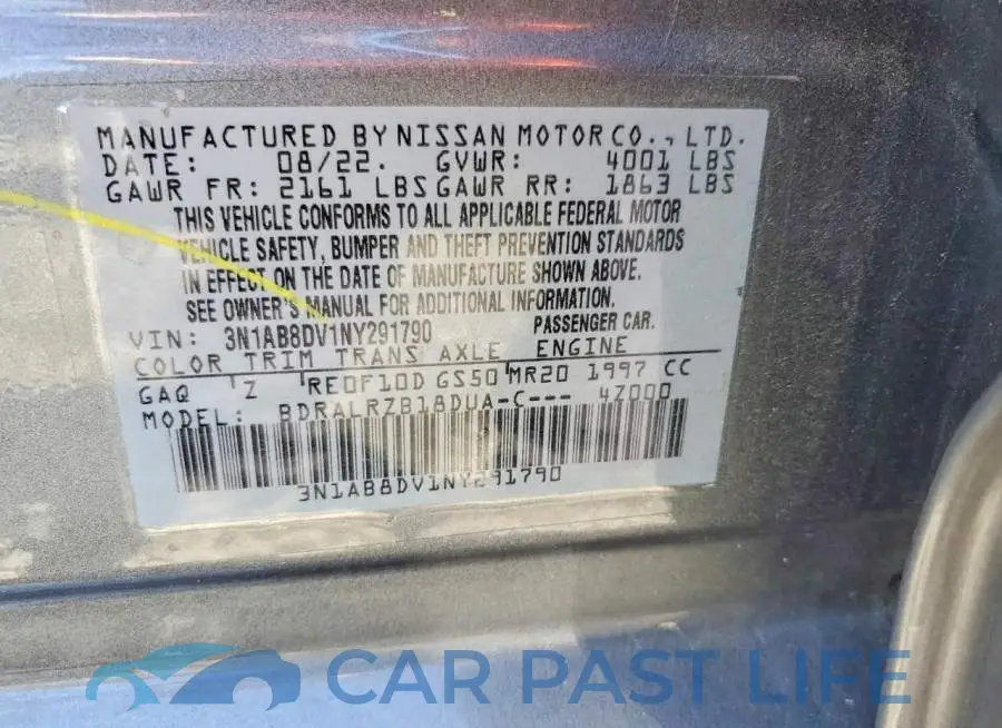 3N1AB8DV1NY291790# 12