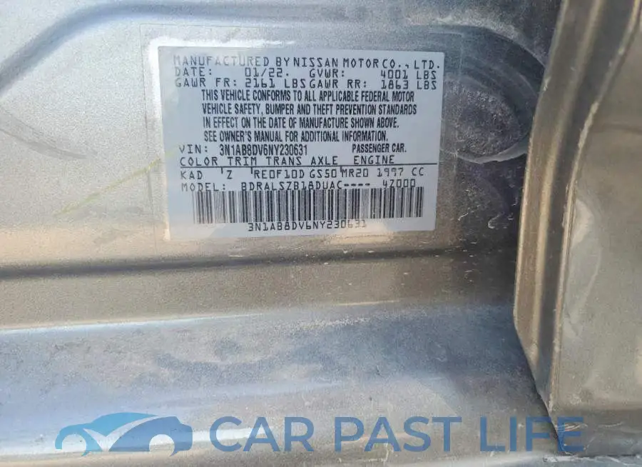 3N1AB8DV6NY230631# 12