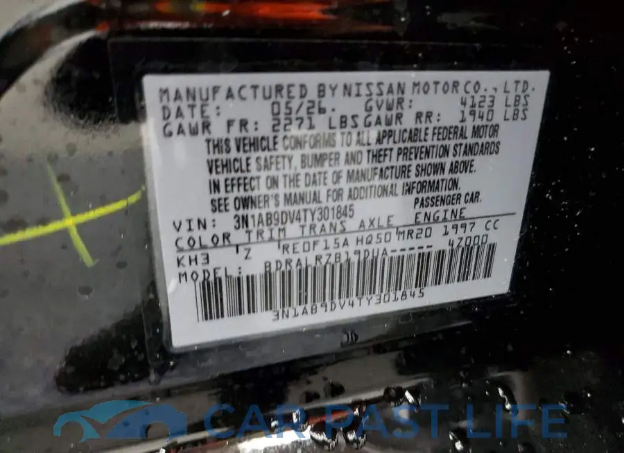 3N1AB9DV4TY301845# 12