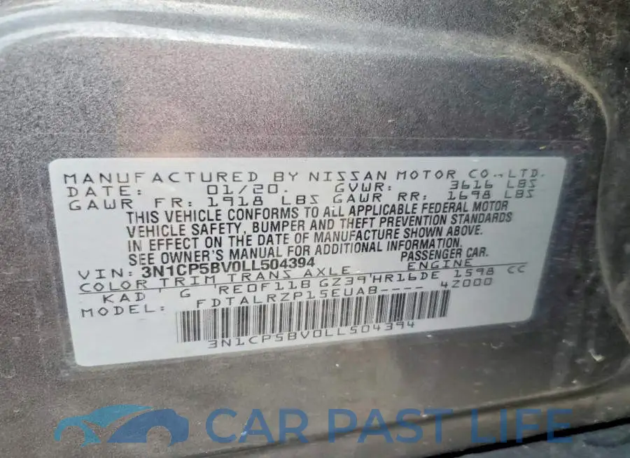 3N1CP5BV0LL504394# 13