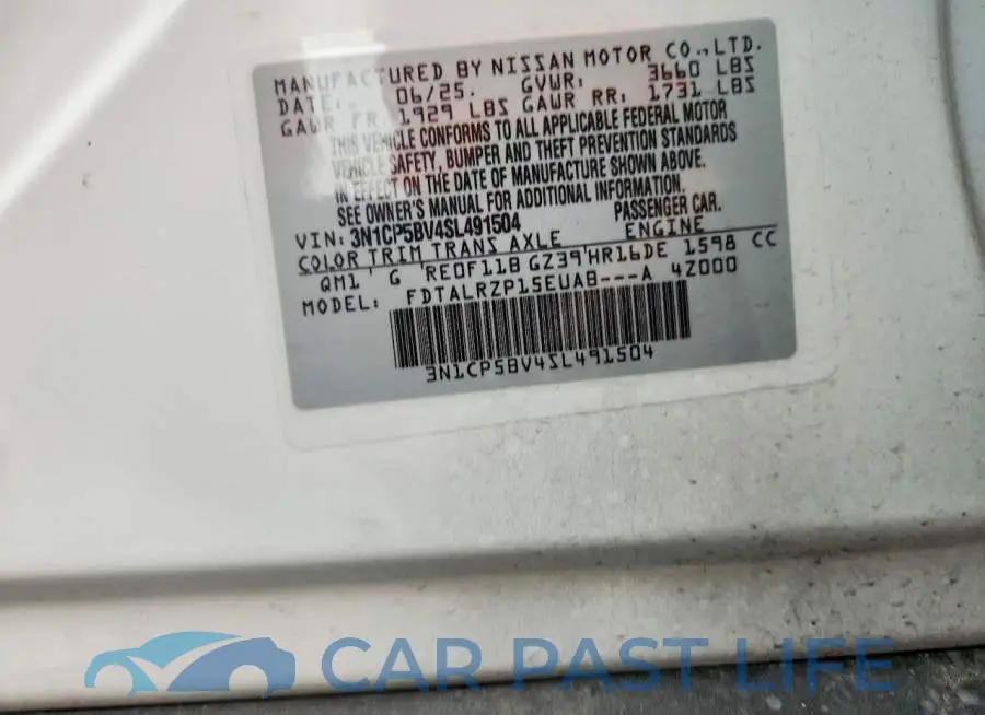 3N1CP5BV4SL491504# 13