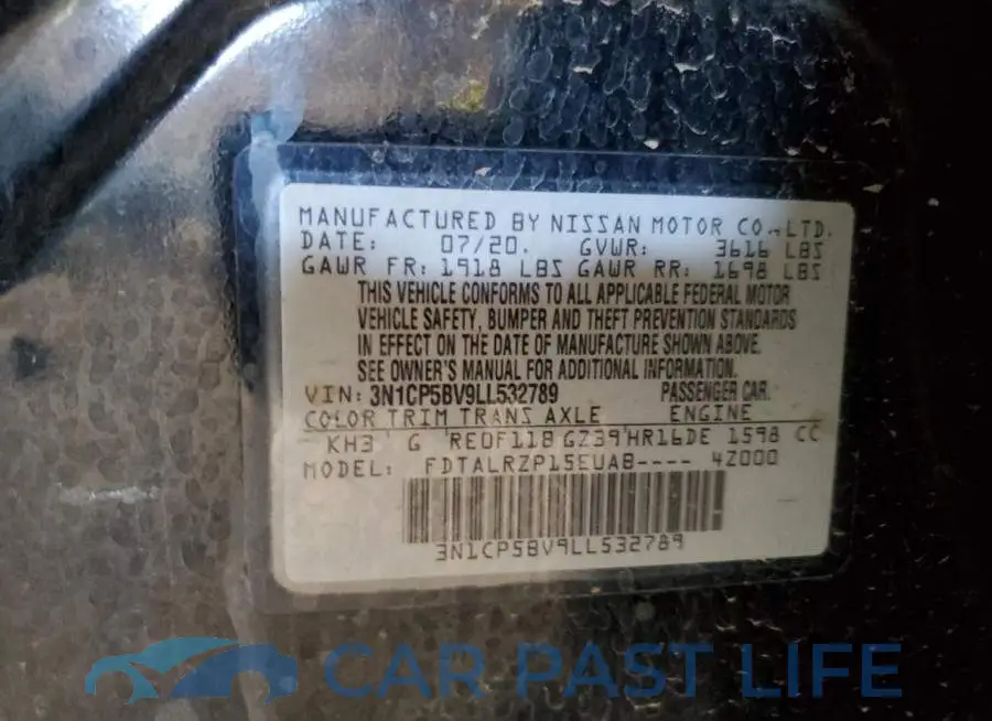 3N1CP5BV9LL532789# 12