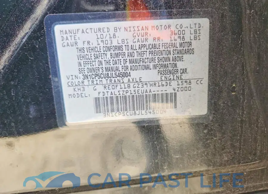 3N1CP5CU8JL545004# 13