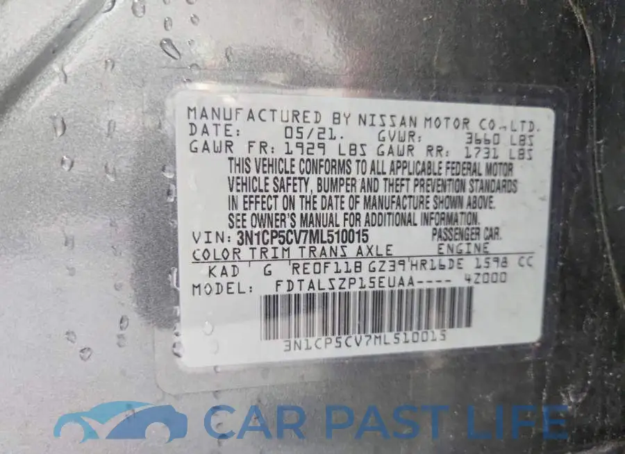3N1CP5CV7ML510015# 12