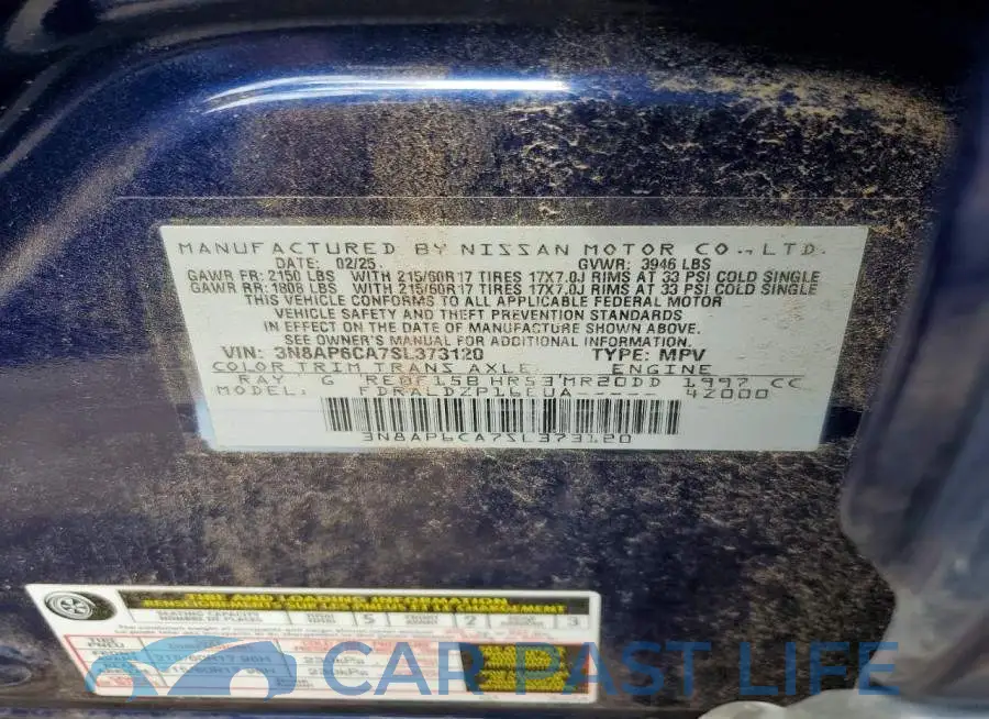 3N8AP6CA7SL373120# 12