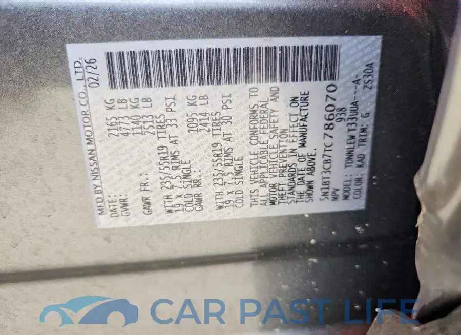 5N1BT3CB7TC786070# 13