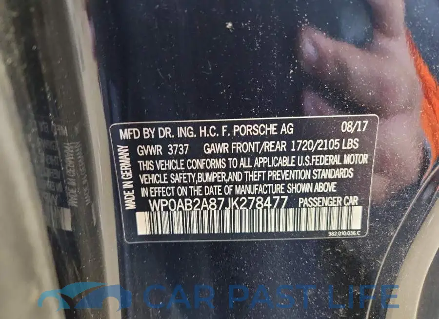 WP0AB2A87JK278477# 13