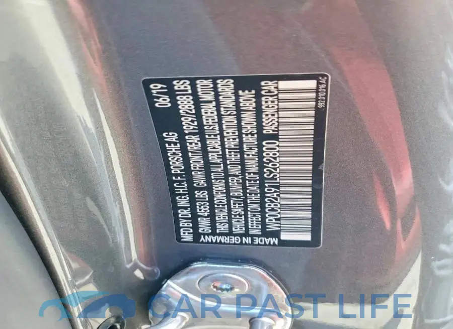 WP0CB2A91LS262800# 12