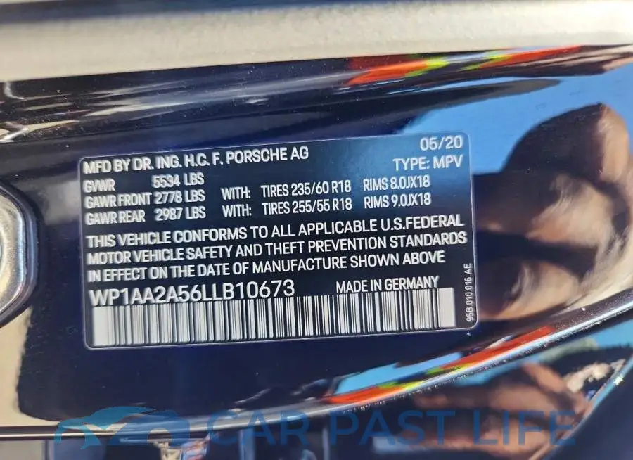 WP1AA2A56LLB10673# 13