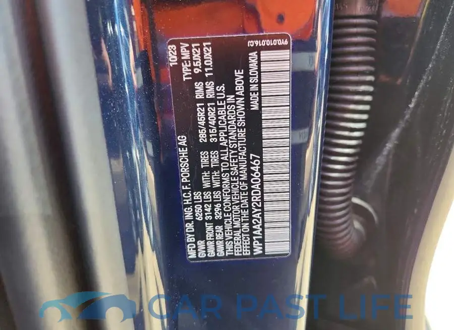 WP1AA2AY2RDA06467# 12