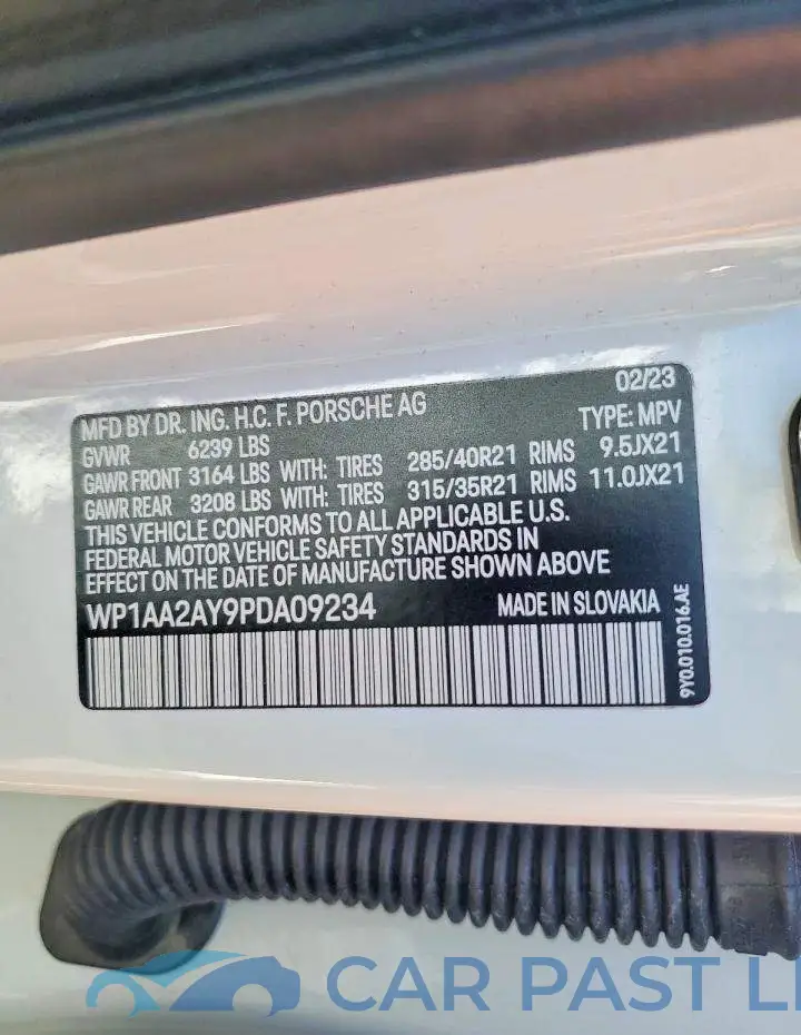 WP1AA2AY9PDA09234# 13