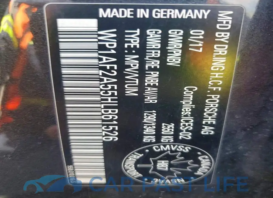WP1AF2A55HLB61526# 13