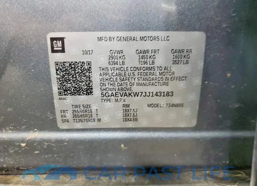 5GAEVAKW7JJ143183# 13