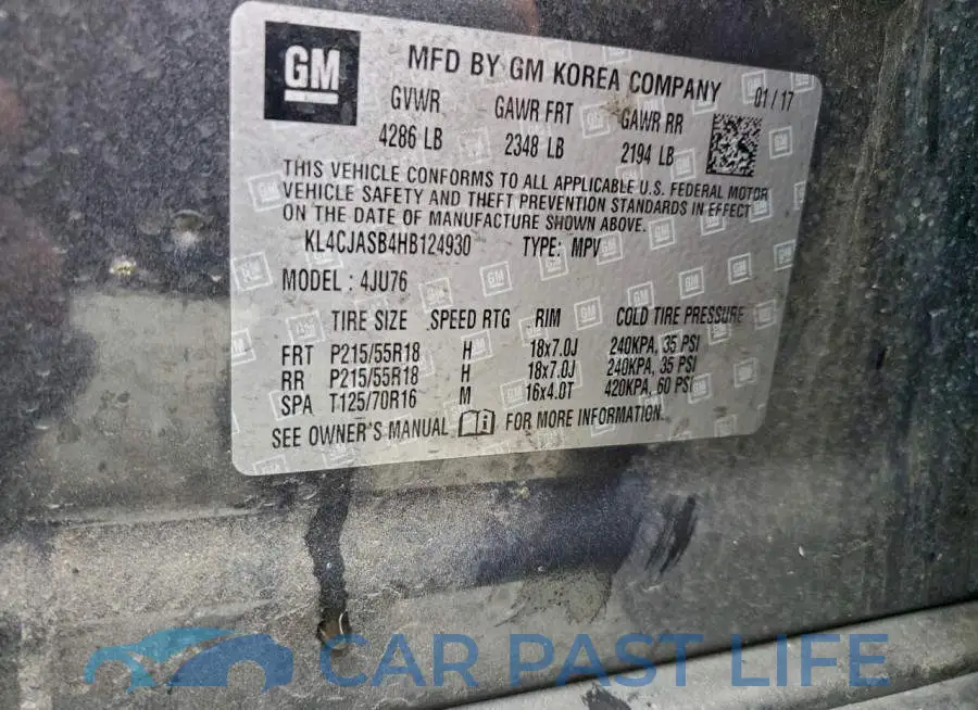 KL4CJASB4HB124930# 12