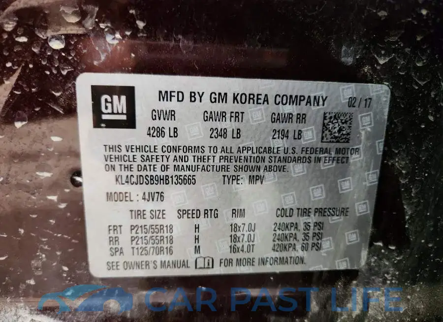 KL4CJDSB9HB135665# 13