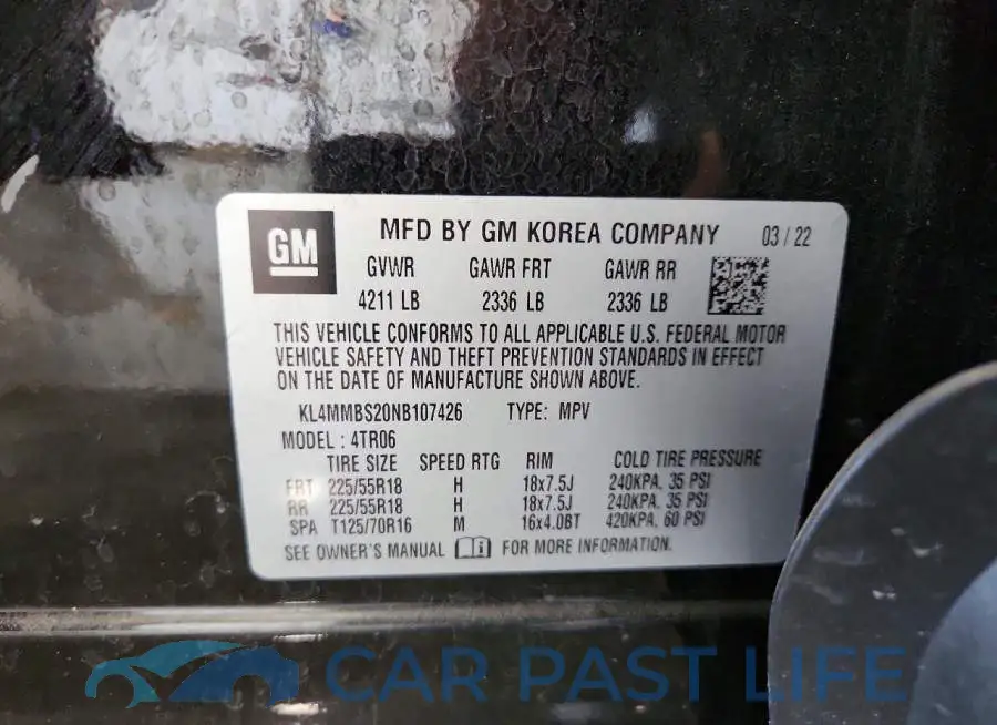 KL4MMBS20NB107426# 12