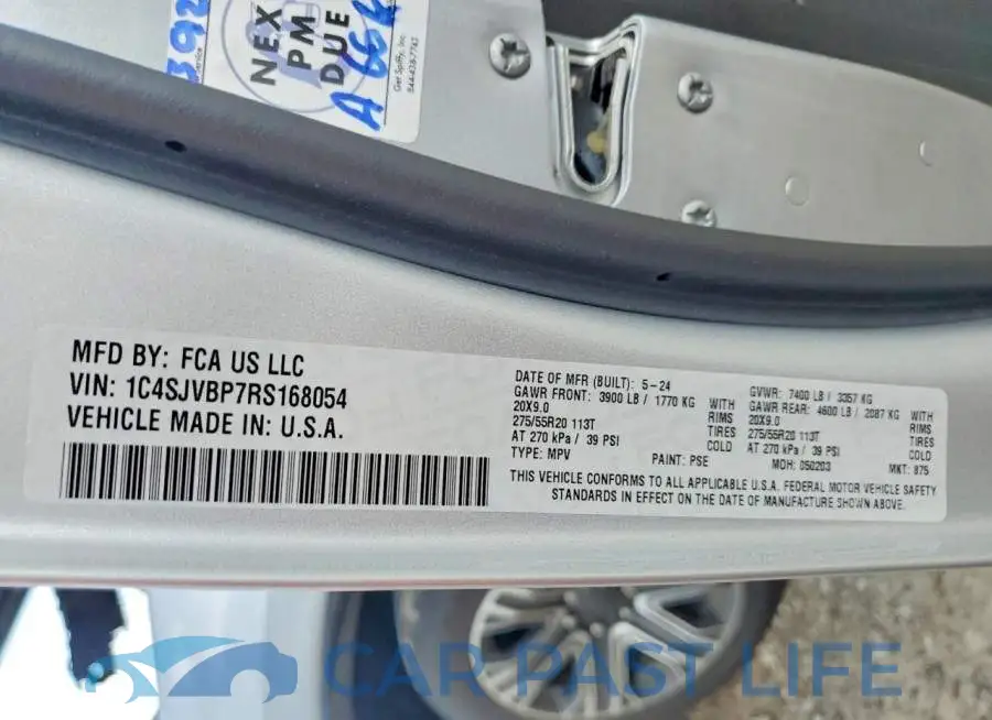 1C4SJVBP7RS168054# 13
