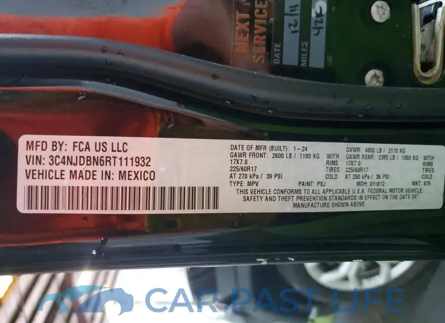 3C4NJDBN6RT111932# 14