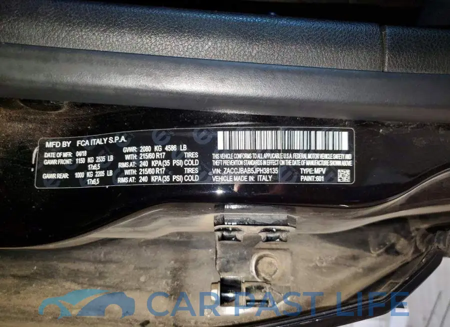 ZACCJBAB5JPH38135# 13