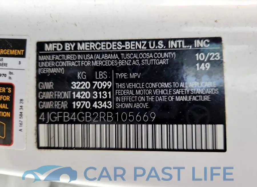 4JGFB4GB2RB105669# 13
