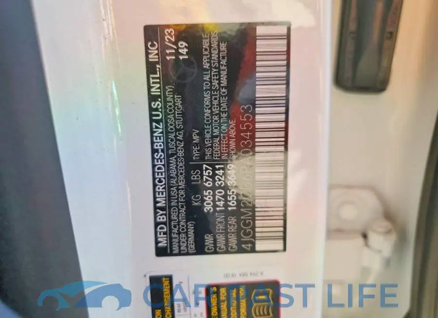 4JGGM2CB6PA034553# 13