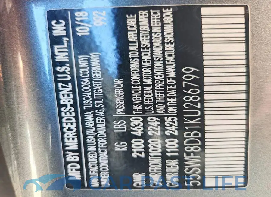 55SWF8DB1KU286799# 12