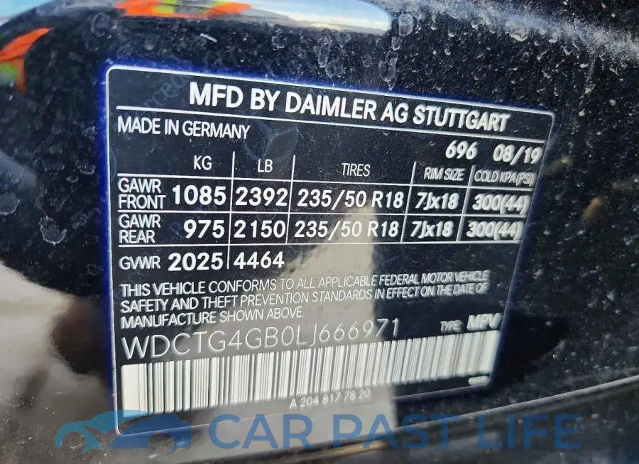 WDCTG4GB0LJ666971# 13