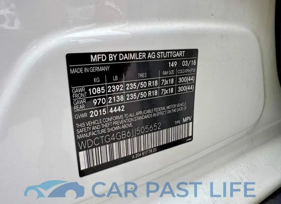 WDCTG4GB6JJ505652# 10