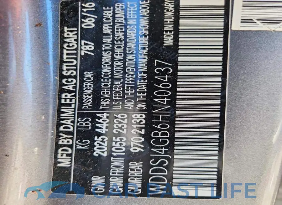 WDDSJ4GB6HN406437# 12