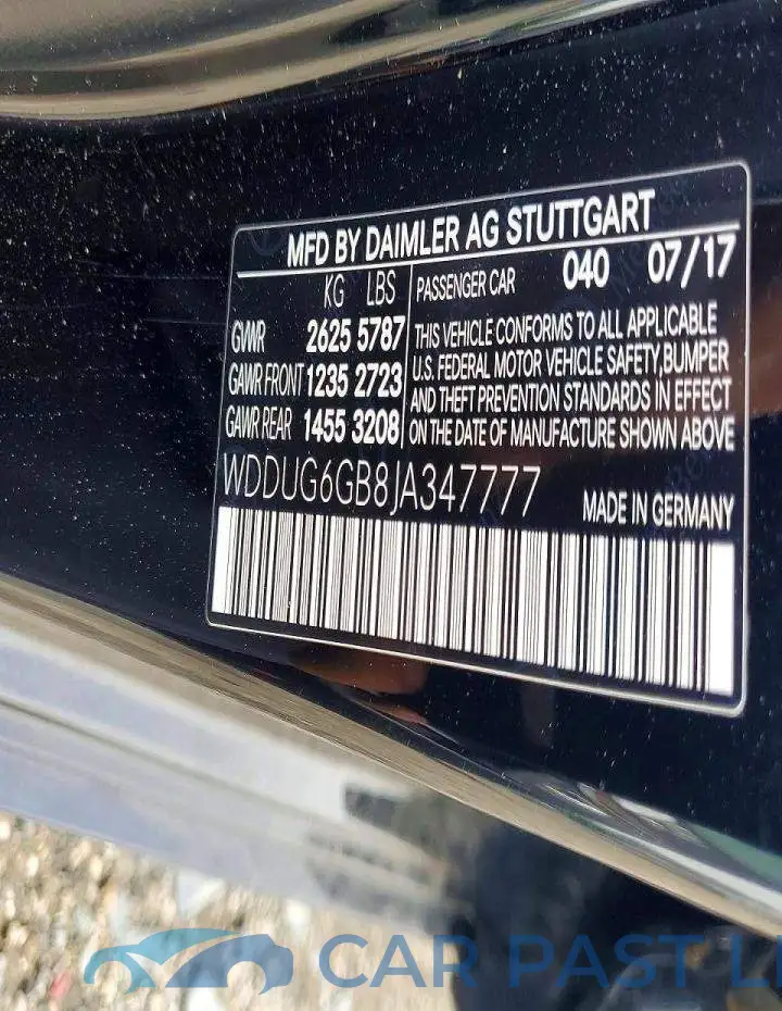 WDDUG6GB8JA347777# 12
