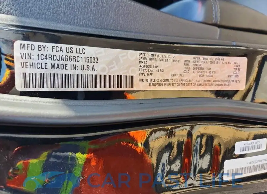 1C4RDJAG6RC115033# 13