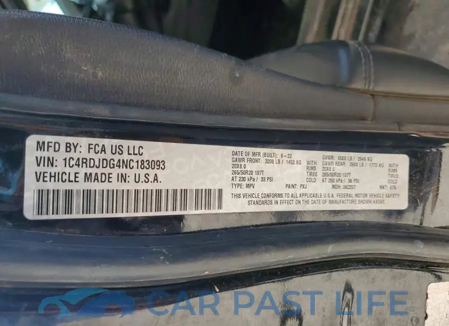 1C4RDJDG4NC183093# 13