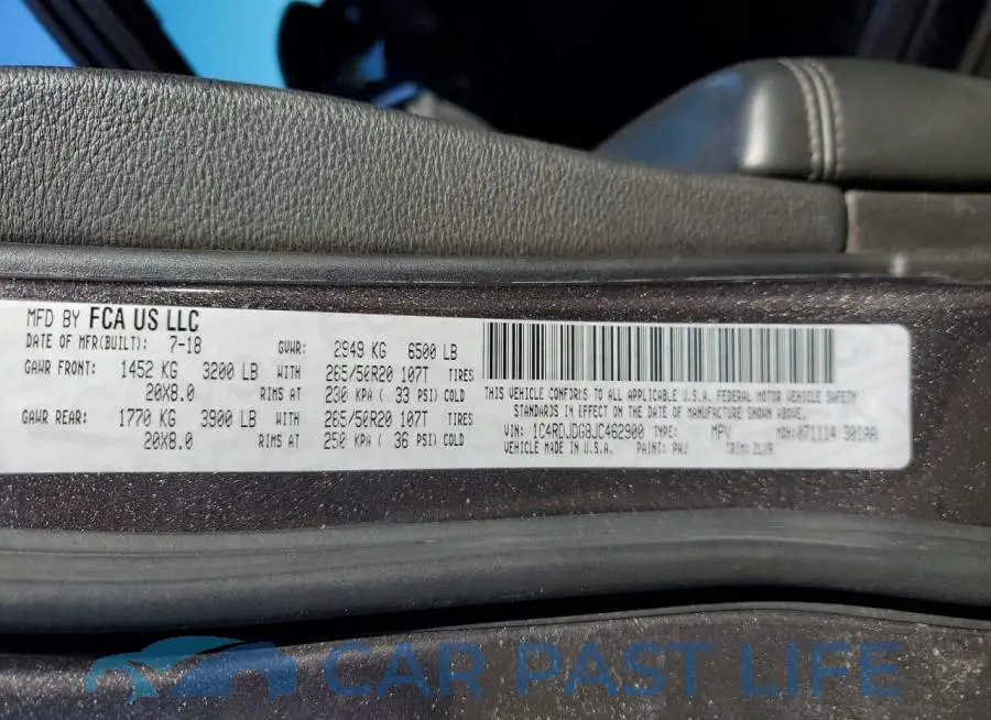 1C4RDJDG8JC462900# 13
