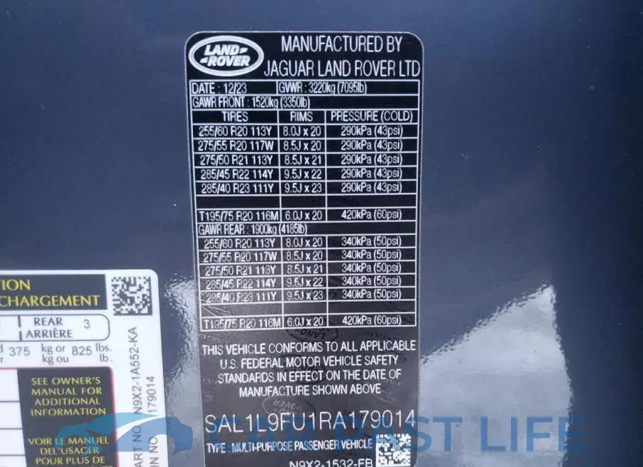 SAL1L9FU1RA179014# 13