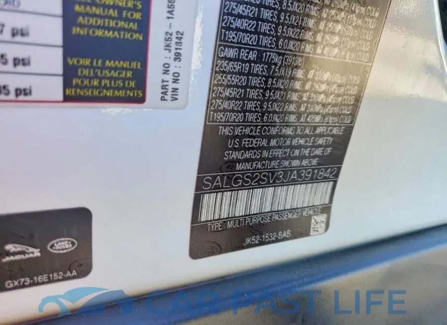 SALGS2SV3JA391842# 13