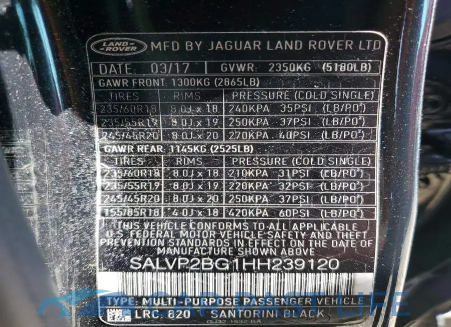 SALVP2BG1HH239120# 12