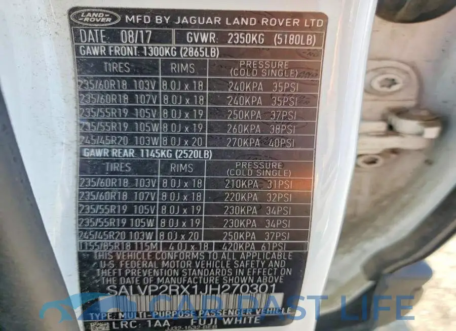 SALVP2RX1JH270301# 13