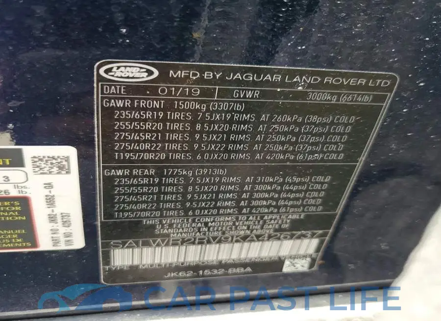 SALWR2RV9KA426737# 13