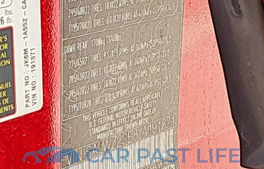 SALWZ2SE8JA191871# 9