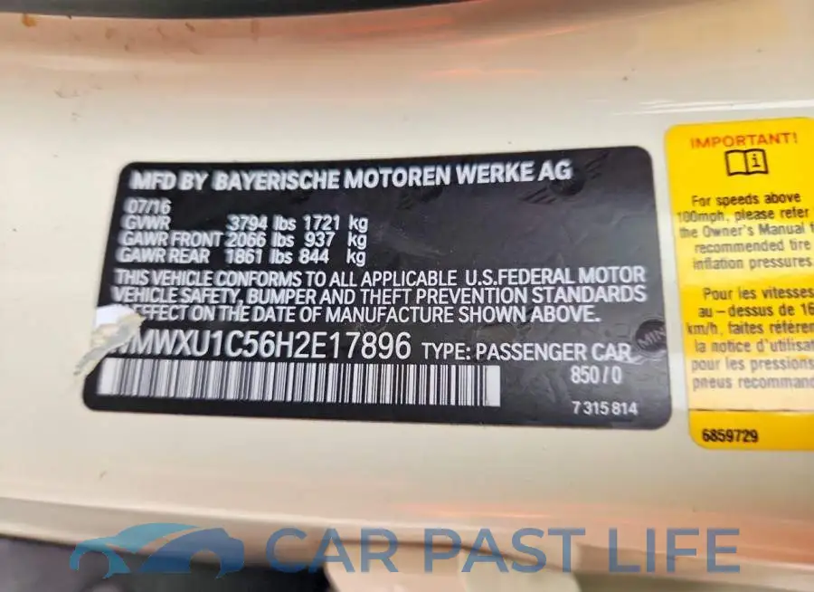 WMWXU1C56H2E17896# 12