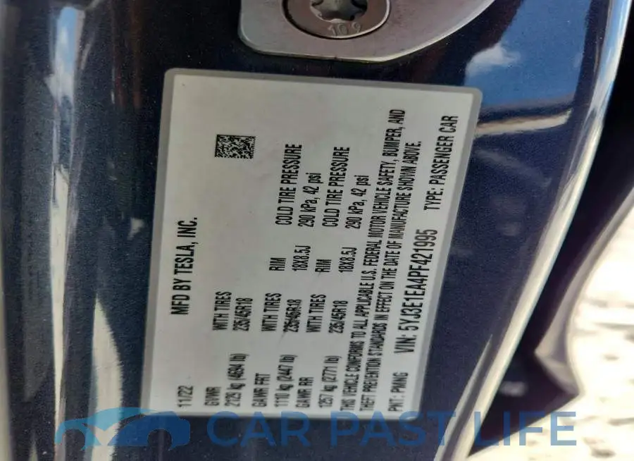 5YJ3E1EA4PF421995# 12