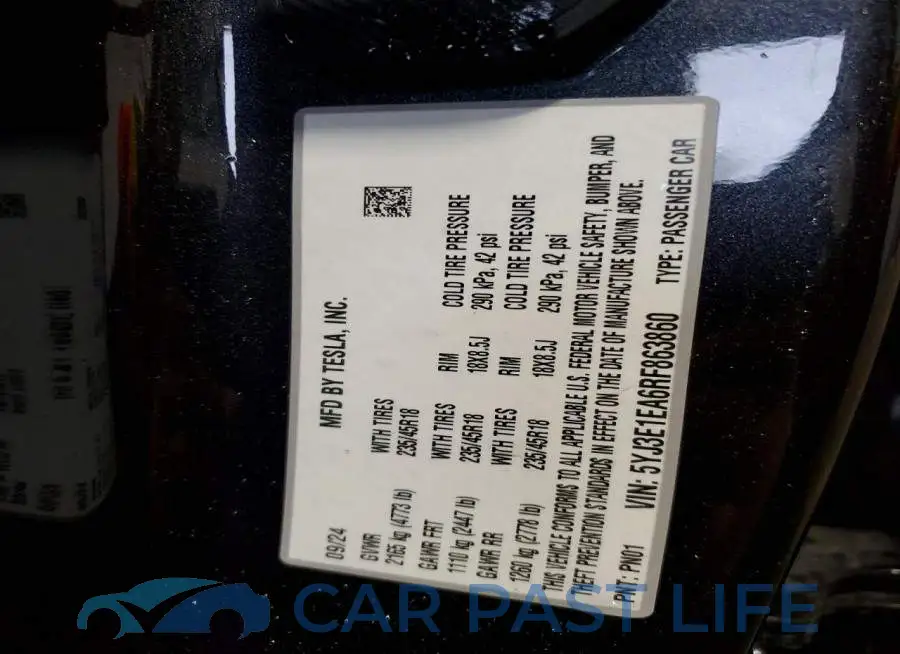 5YJ3E1EA6RF863860# 12