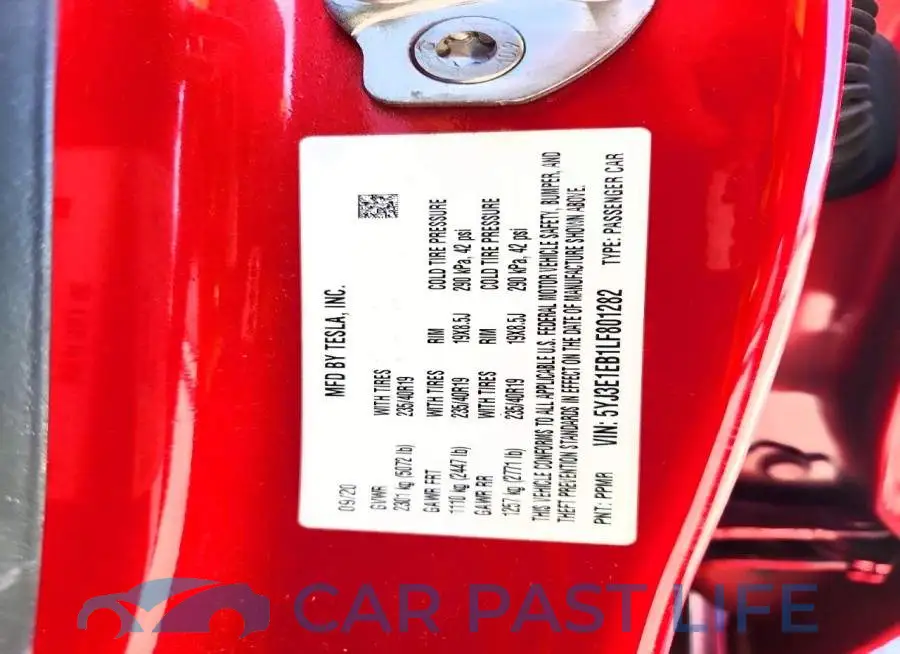 5YJ3E1EB1LF801282# 12