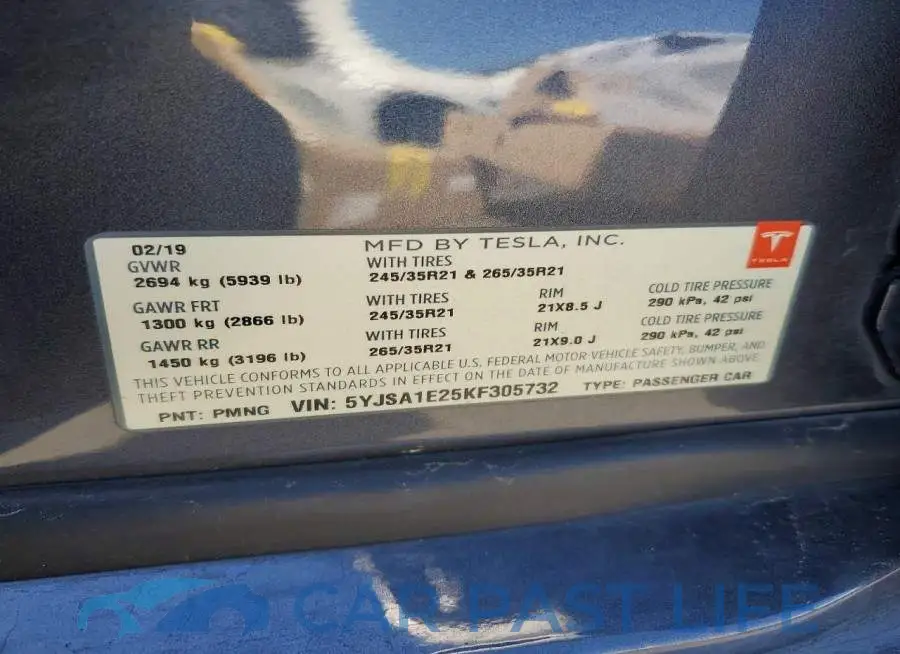 5YJSA1E25KF305732# 13