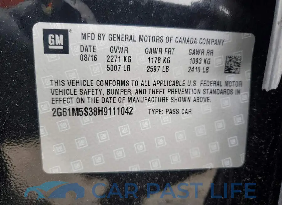 2G61M5S38H9111042# 12