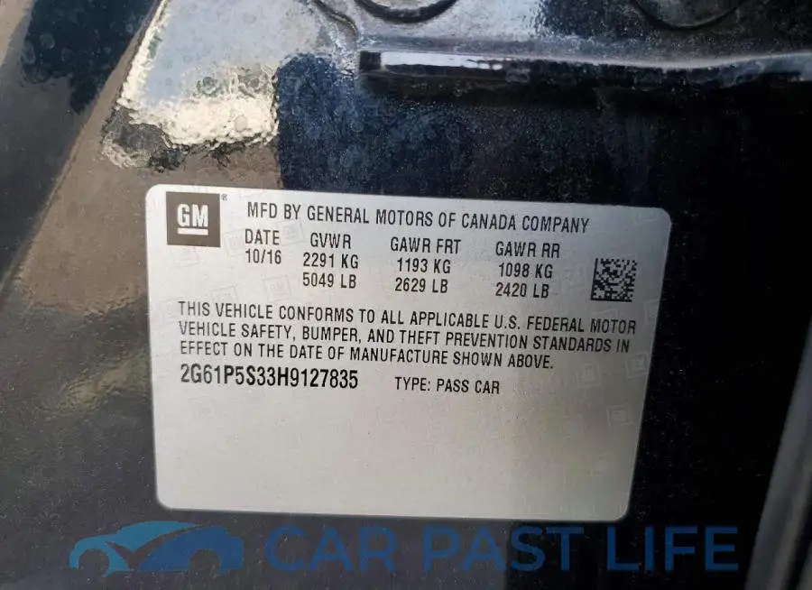 2G61P5S33H9127835# 12
