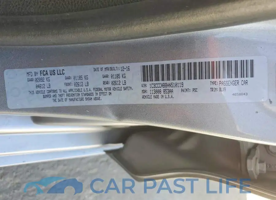 1C3CCCAB8HN510119# 12